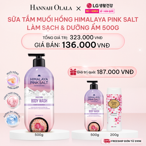  DEAL 06: SỮA TẮM MUỐI HỒNG HIMALAYA PINK SALT TƯƠI MÁT VÀ SẢNG KHOÁI 500G 