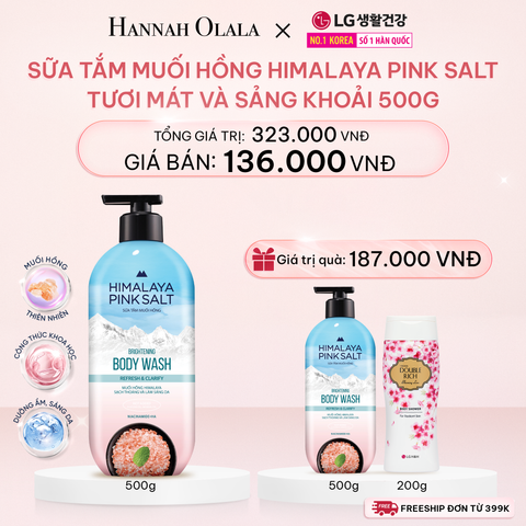  DEAL 06: SỮA TẮM MUỐI HỒNG HIMALAYA PINK SALT TƯƠI MÁT VÀ SẢNG KHOÁI 500G 