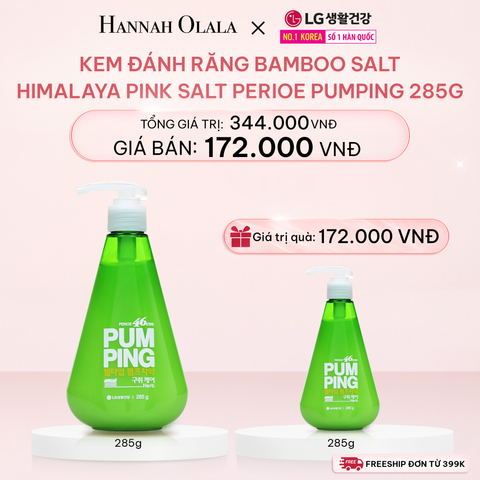  DEAL 07: KEM ĐÁNH RĂNG BAMBOO SALT HIMALAYA PINK SALT PERIOE PUMPING 285G 