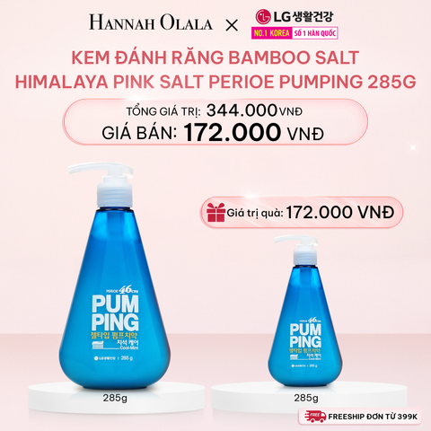 DEAL 07: KEM ĐÁNH RĂNG BAMBOO SALT HIMALAYA PINK SALT PERIOE PUMPING 285G 