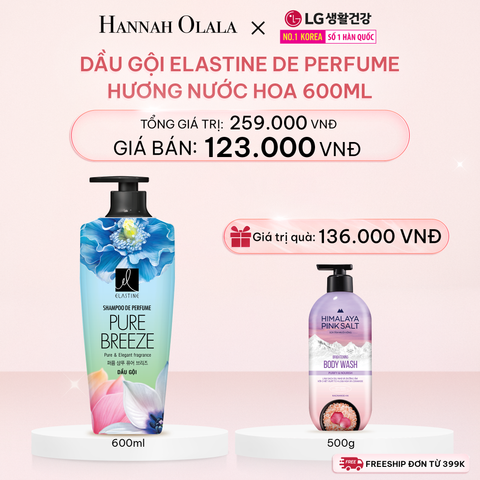  DEAL 08: DẦU GỘI ELASTINE DE PERFUME HƯƠNG NƯỚC HOA 600ML 