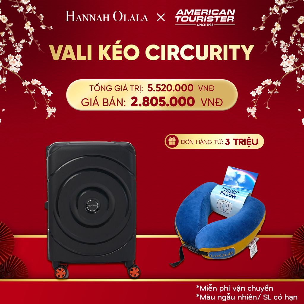  DEAL4: VALI KÉO CIRCURITY SIZE CABIN S Tặng kèm gối cổ Lequb 