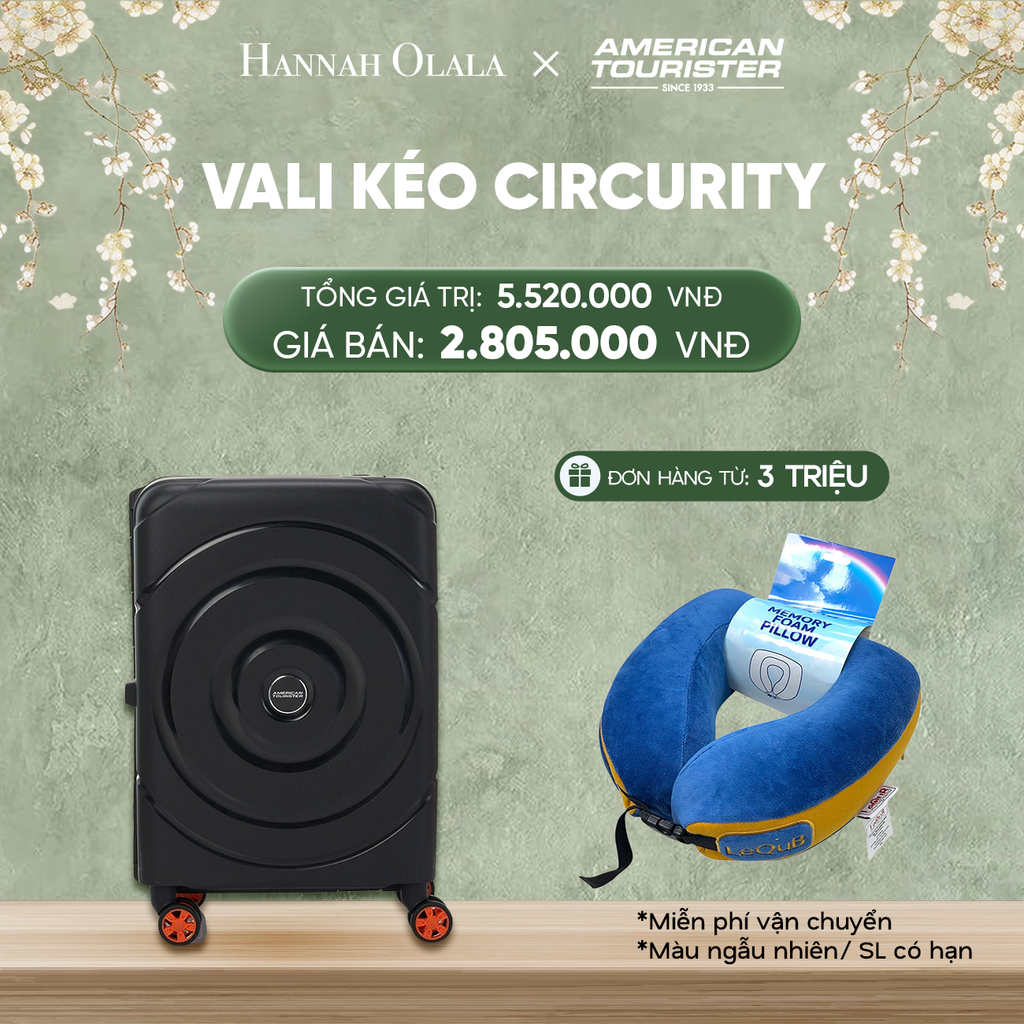  DEAL4: VALI KÉO CIRCURITY SIZE CABIN S Tặng kèm gối cổ Lequb 