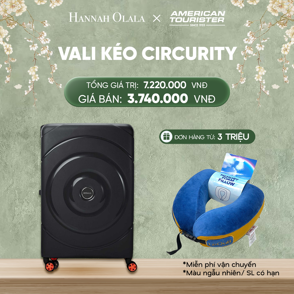  DEAL5: VALI KÉO CIRCURITY ĐẠI L 
Tặng kèm gối cổ Lequb 