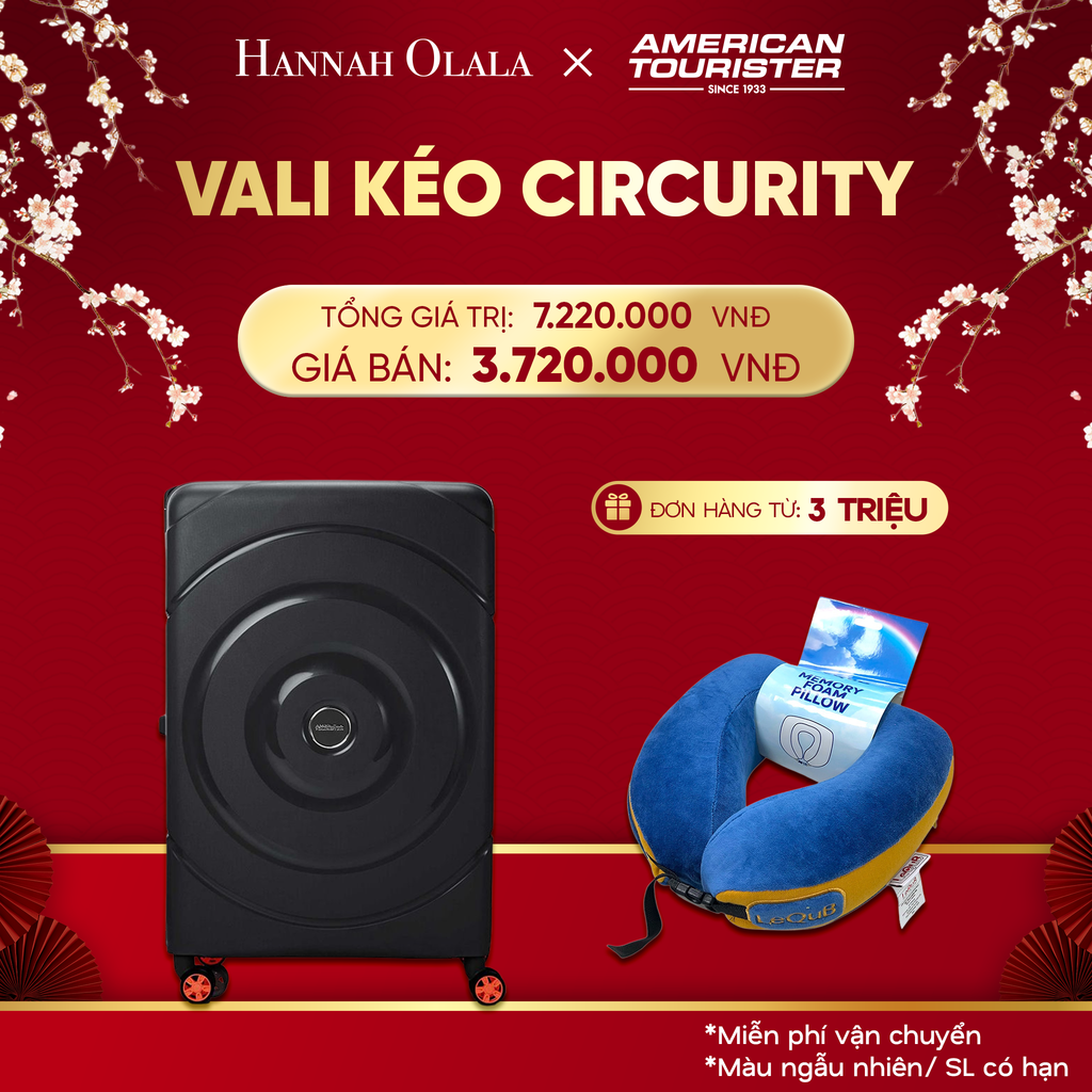 DEAL35:[FLASH DEAL] VALI KÉO CIRCURITY ĐẠI L 
*Tặng kèm gối cổ Lequb 