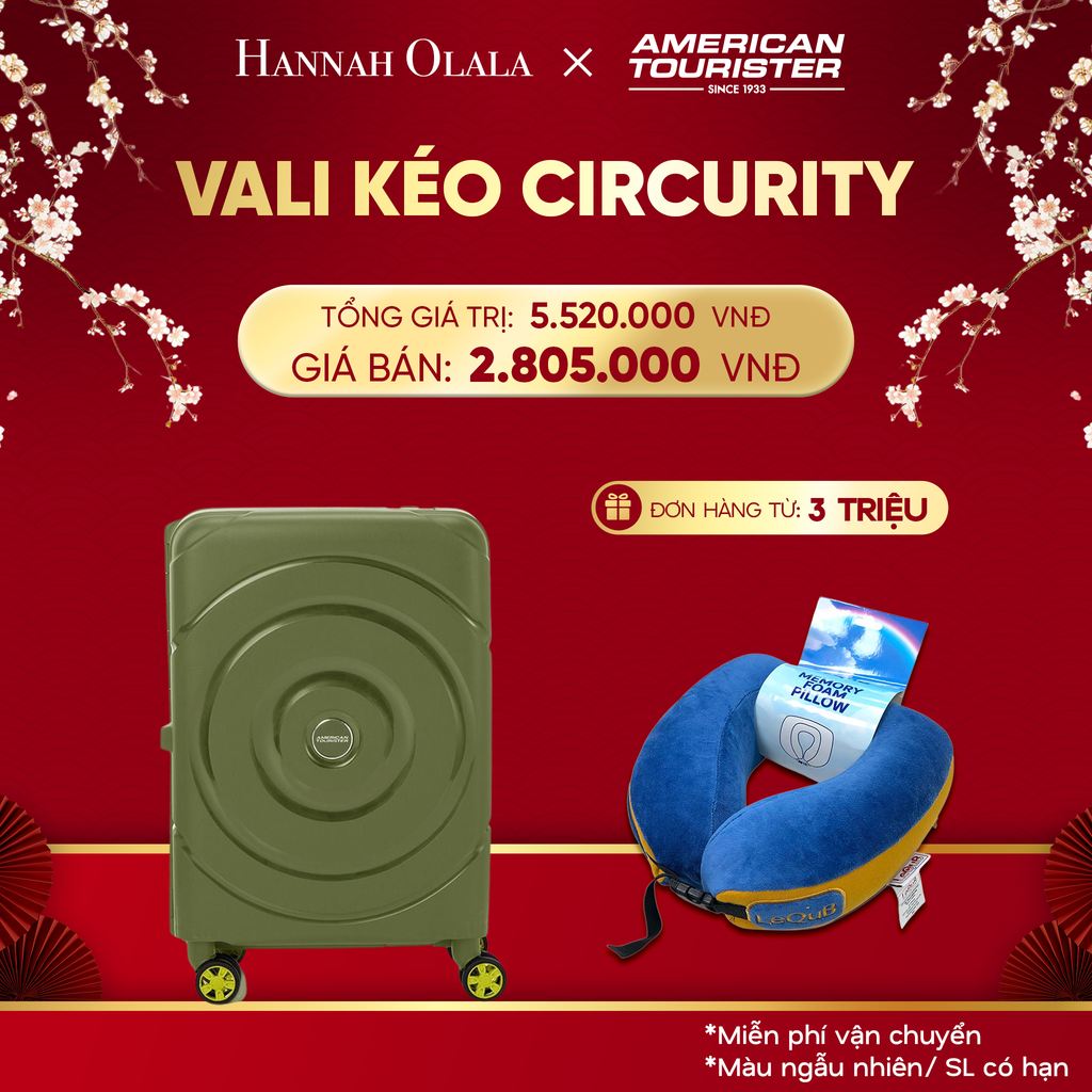  DEAL4: VALI KÉO CIRCURITY SIZE CABIN S Tặng kèm gối cổ Lequb 