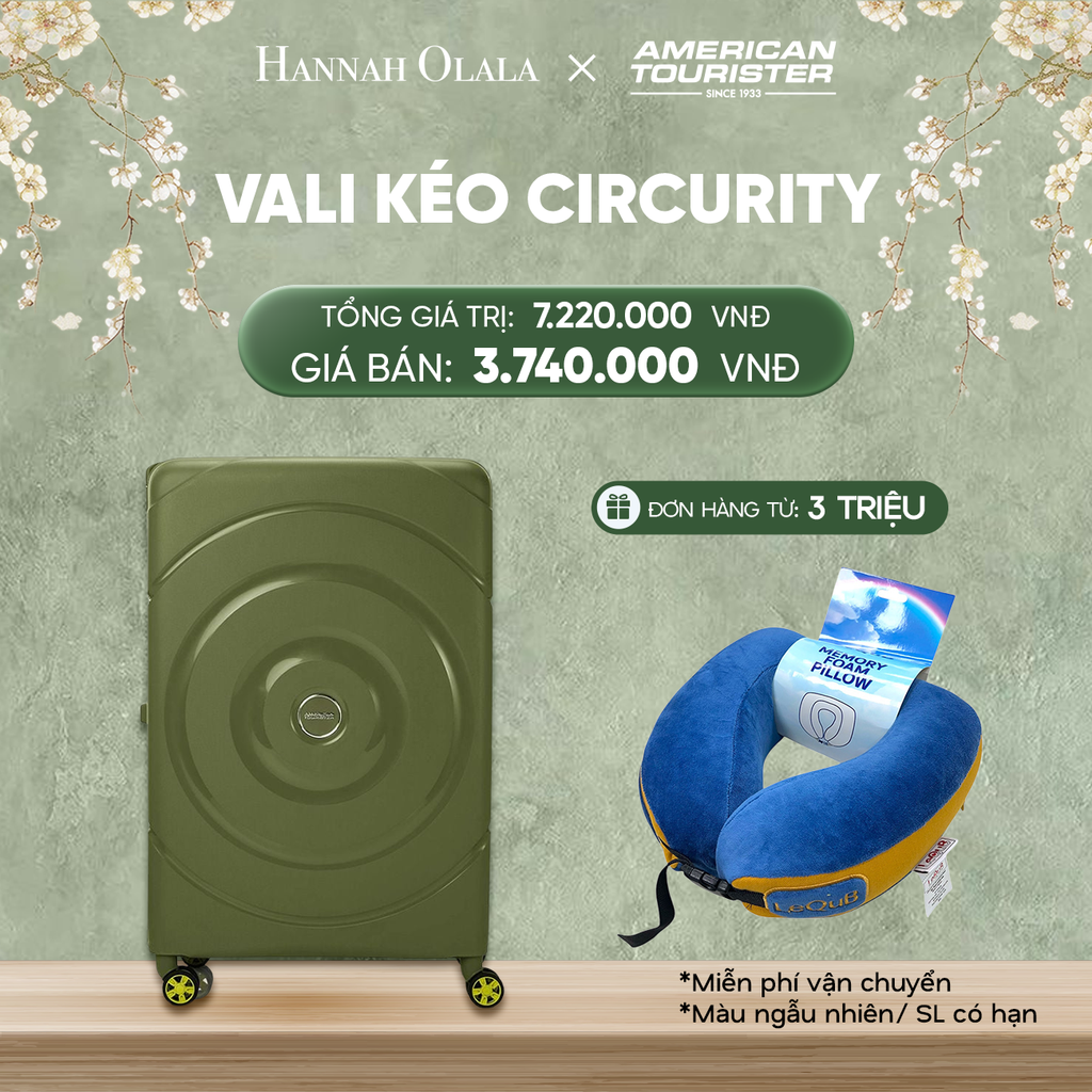  DEAL5: VALI KÉO CIRCURITY ĐẠI L 
Tặng kèm gối cổ Lequb 