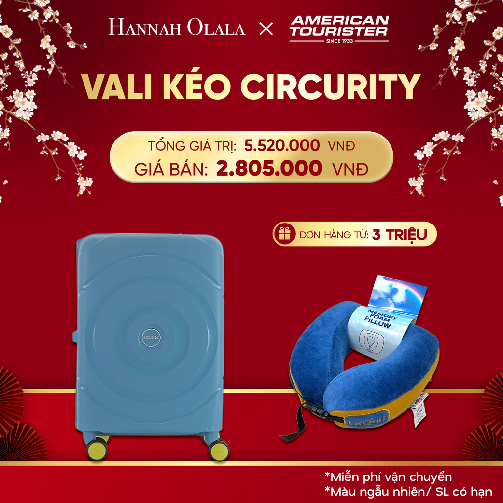  DEAL4: VALI KÉO CIRCURITY SIZE CABIN S Tặng kèm gối cổ Lequb 