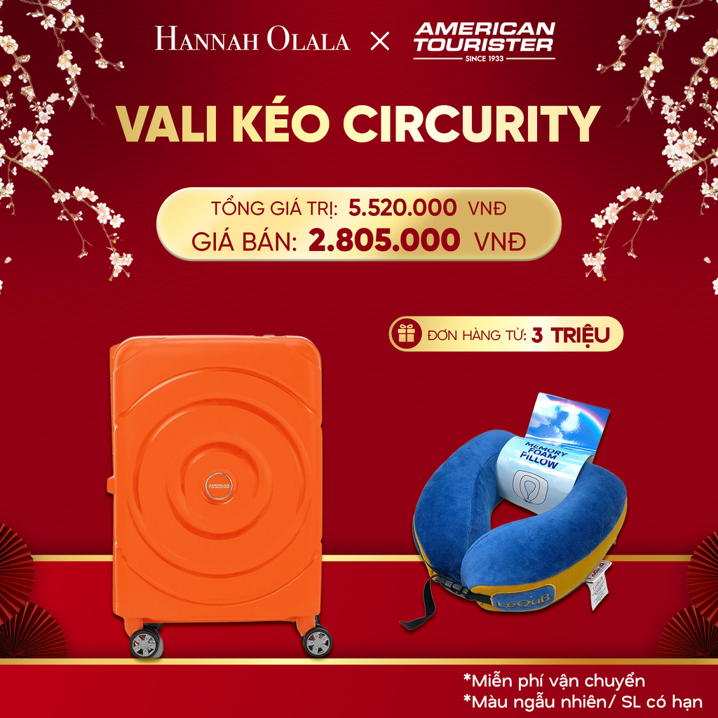  DEAL4: VALI KÉO CIRCURITY SIZE CABIN S Tặng kèm gối cổ Lequb 
