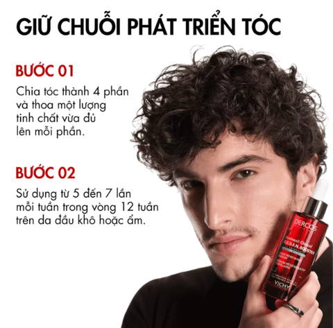  SERUM VICHY DERCOS TĂNG MẬT ĐỘ TÓC, GIẢM RỤNG TÓC, LÀM DÀY TÓC HIỆU QUẢ 90ML - DÀNH CHO TÓC MỎNG, THƯA, YẾU - A965 