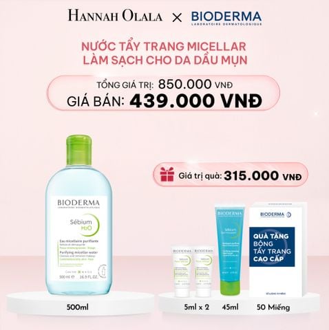  E911_DEAL 6: NƯỚC TẨY TRANG MICELLAR LÀM SẠCH CHO DA DẦU, MỤN 