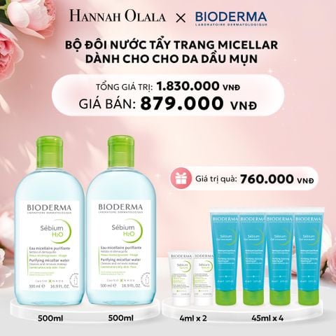  E598: DEAL 4: BỘ ĐÔI NƯỚC TẨY TRANG CÔNG NGHỆ MICELLAR LÀM SẠCH CHO DA DẦU,MỤN - [GIAO HÀNG TỪ 03/10] 