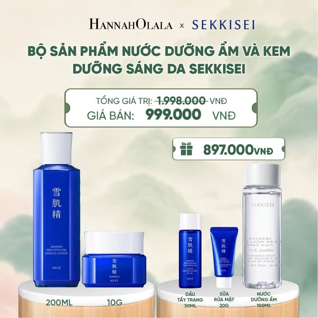  BỘ SẢN PHẨM NƯỚC DƯỠNG ẨM VÀ KEM DƯỠNG SÁNG DA SEKKISEI - A026 