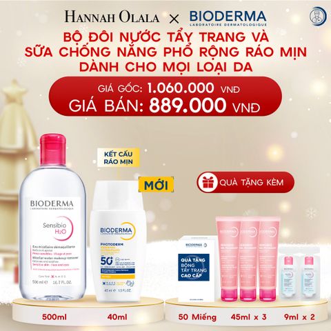  DEAL 11: BỘ ĐÔI NƯỚC TẨY TRANG VÀ SỮA CHỐNG NẮNG PHỔ RỘNG RÁO MỊN CHO MỌI LOẠI DA 