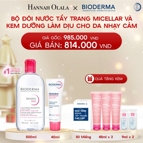  DEAL 3: BỘ ĐÔI NƯỚC TẨY TRANG MICELLAR & KEM DƯỠNG DỊU NHẸ CHO DA NHẠY CẢM 