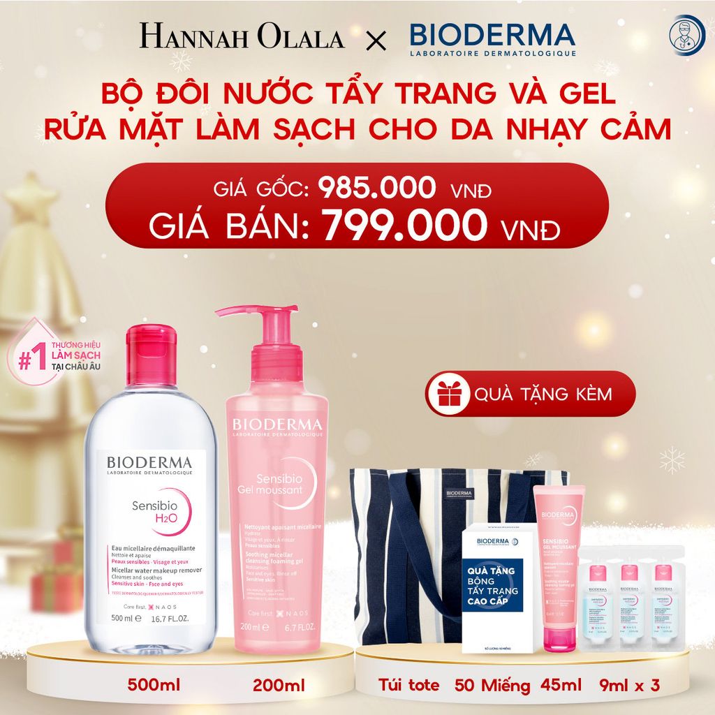 DEAL 2: BỘ ĐÔI NƯỚC TẨY TRANG MICELLAR VÀ GEL RỬA MẶT LÀM SẠCH TOÀN DIỆN CHO DA NHẠY CẢM 