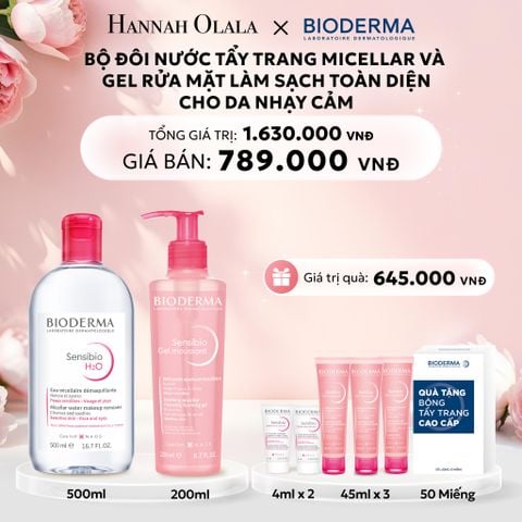  E596: DEAL 2: BỘ ĐÔI NƯỚC TẨY TRANG MICELLAR VÀ GEL RỬA MẶT LÀM SẠCH TOÀN DIỆN CHO DA NHẠY CẢM - [GIAO HÀNG TỪ 03/10] 