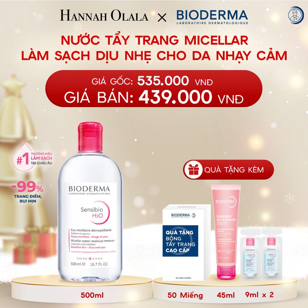  DEAL 4: NƯỚC TẨY TRANG MICELLAR LÀM SẠCH DỊU NHẸ CHO DA NHẠY CẢM 