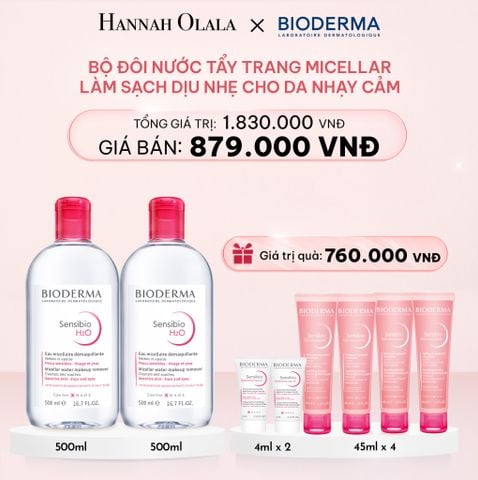  E904_DEAL 1: BỘ ĐÔI NƯỚC TẨY TRANG MICELLAR LÀM SẠCH DỊU NHẸ CHO DA NHẠY CẢM 