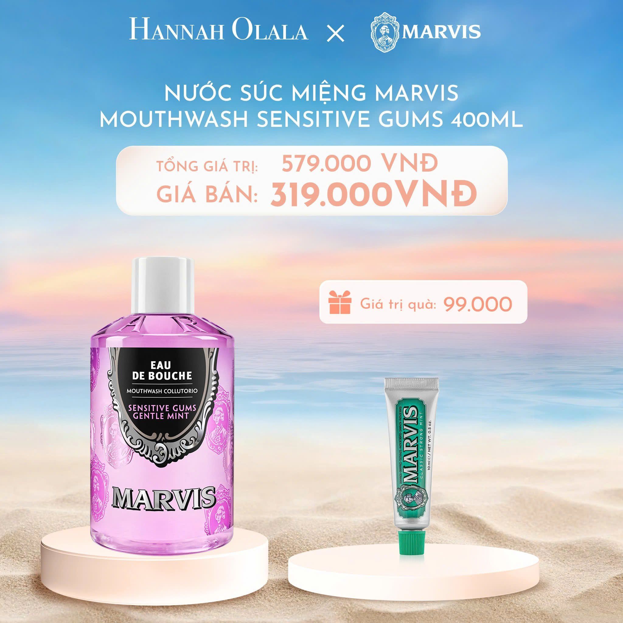  C175_DEAL 1: NƯỚC SÚC MIỆNG MARVIS MOUTHWASH 400ML 