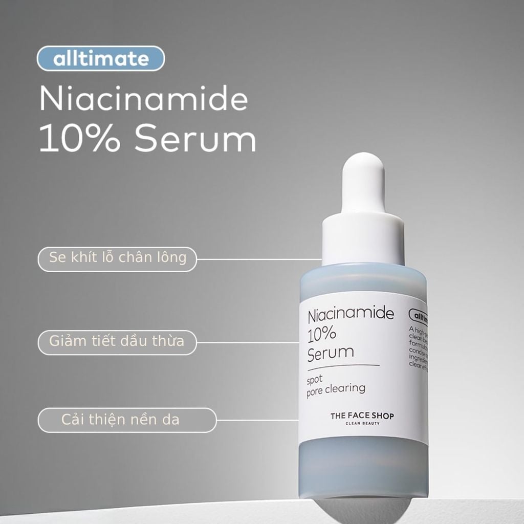  TINH CHẤT DƯỠNG SÁNG, LÀM ĐỀU MÀU DA ALLTIMATE NIACINAMIDE 10% 