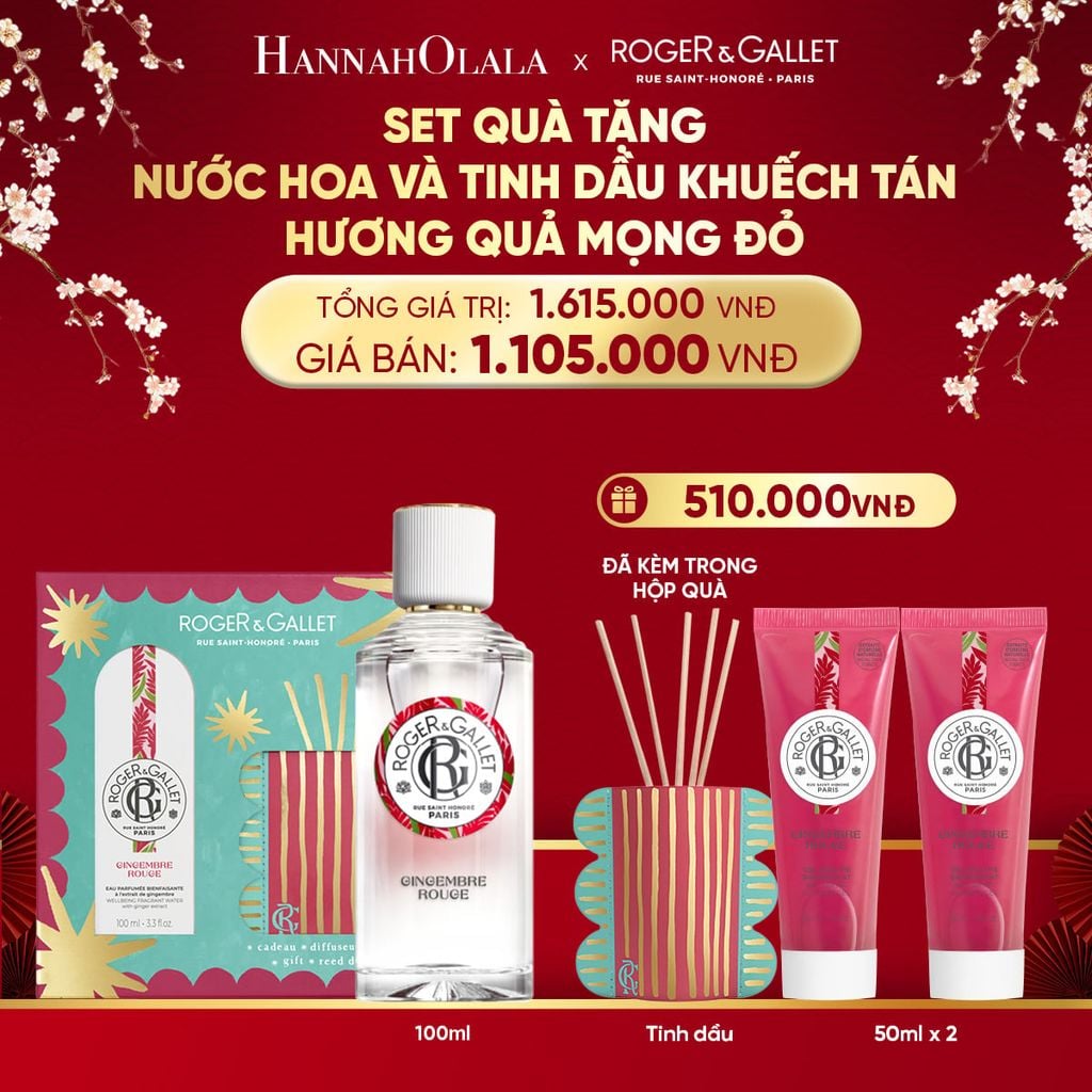  DEAL 5: BỘ QUÀ TẶNG LỄ HỘI WELLBEING NƯỚC HOA 100ML VÀ TINH DẦU KHUẾCH TÁN 