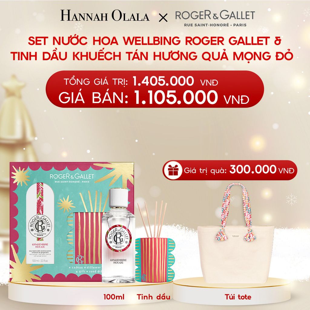  A165_DEAL 5: [XMAS GIFT SET] BỘ QUÀ TẶNG WELLBEING NƯỚC HOA 100ML VÀ TINH DẦU KHUẾCH TÁN 
