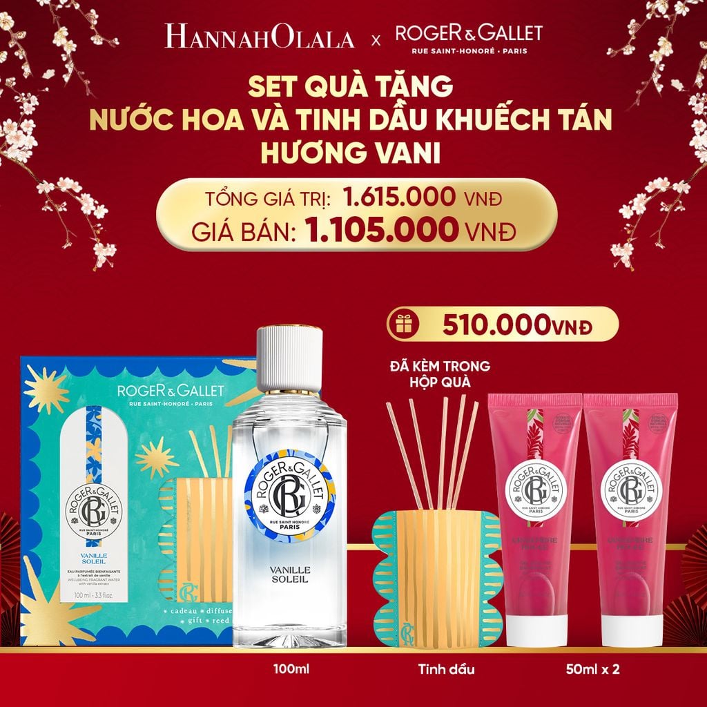  DEAL 5: BỘ QUÀ TẶNG LỄ HỘI WELLBEING NƯỚC HOA 100ML VÀ TINH DẦU KHUẾCH TÁN 