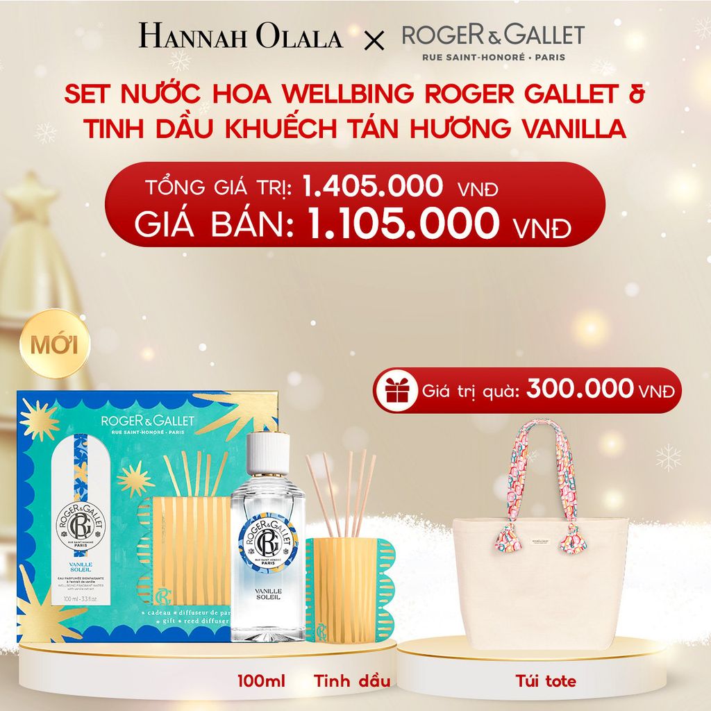  A165_DEAL 5: [XMAS GIFT SET] BỘ QUÀ TẶNG WELLBEING NƯỚC HOA 100ML VÀ TINH DẦU KHUẾCH TÁN 