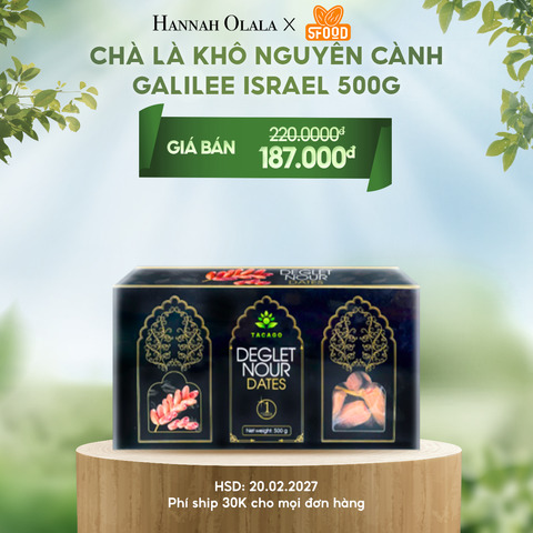  DEAL 3: CHÀ LÀ KHÔ NGUYÊN CÀNH GALILEE ISRAEL 500G 