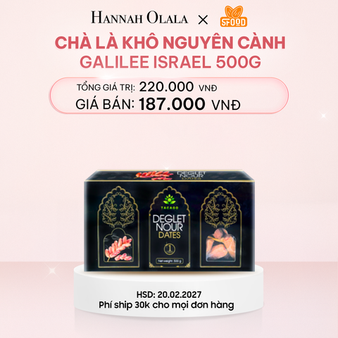  E806_DEAL 3: CHÀ LÀ KHÔ NGUYÊN CÀNH GALILEE ISRAEL 500G 
