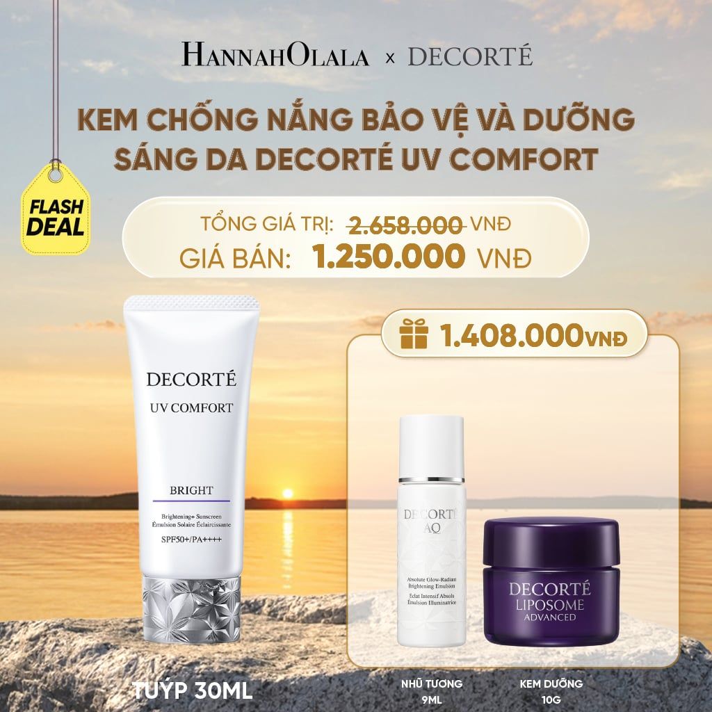  KEM CHỐNG NẮNG DECORTÉ UV COMFORT _ KHÔNG NÂNG TÔNG - B567 