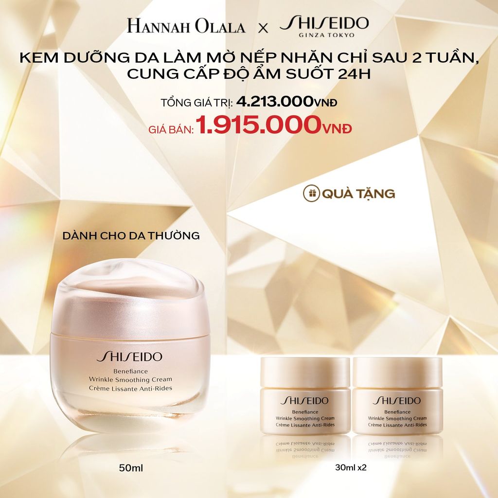  DEAL 11: KEM DƯỠNG DA CHỐNG LÃO HÓA SHISEIDO BENEFIANCE WRINKLE SMOOTHING CREAM 50ML 