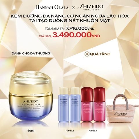  DEAL 14: KEM DƯỠNG DA SHISEIDO VITAL PERFECTION UPLIFTING AND FIRMING ADVANCED CREAM SOFT 50ML 