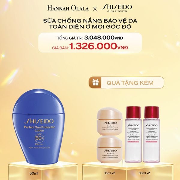  C192_DEAL 3: SỮA CHỐNG NẮNG DƯỠNG DA SHISEIDO GSC PERFECT SUN PROTECTOR LOTION SPF50+ 50ML 