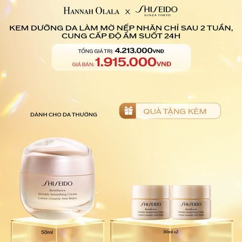  C194_DEAL 5: KEM DƯỠNG DA CHỐNG LÃO HÓA SHISEIDO BENEFIANCE WRINKLE SMOOTHING CREAM 50ML 