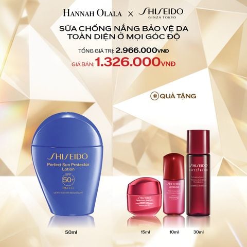  DEAL 5: SỮA CHỐNG NẮNG DƯỠNG DA SHISEIDO GSC PERFECT SUN PROTECTOR LOTION SPF50+ 50ML 