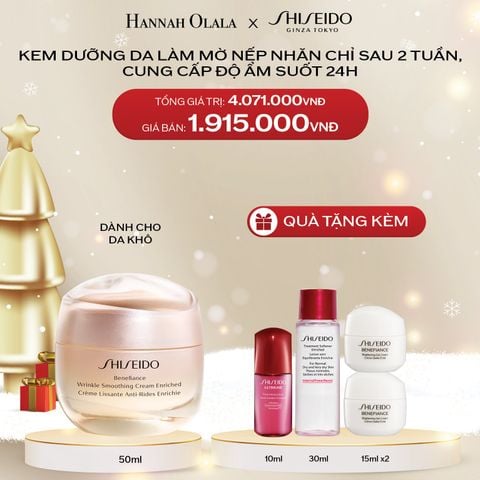  DEAL 6: KEM DƯỠNG DA CHỐNG LÃO HÓA GIÀU ẨM SHISEIDO BENEFIANCE WRINKLE SMOOTHING CREAM ENRICHED 50ML 