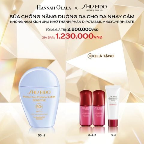  DEAL 6: SỮA CHỐNG NẮNG CHO DA NHẠY CẢM SHISEIDO GSC PERFECT SUN PROTECTOR LOTION SENSITIVE SPF50+ 50ML 
