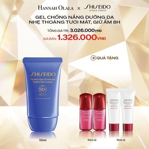  DEAL 8: GEL CHỐNG NẮNG DƯỠNG DA SHISEIDO GSC PERFECT SUN PROTECTOR HYDRO GEL CREAM SPF50+ 50ML 