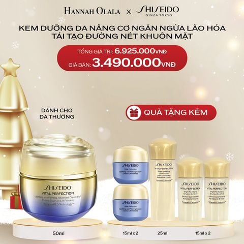  DEAL 8: KEM DƯỠNG DA SHISEIDO VITAL PERFECTION UPLIFTING AND FIRMING ADVANCED CREAM SOFT 50ML 