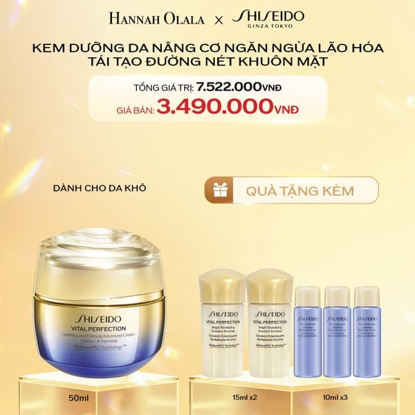  C198_DEAL 9: KEM DƯỠNG DA SHISEIDO VITAL PERFECTION UPLIFTING AND FIRMING ADVANCED CREAM 50ML 