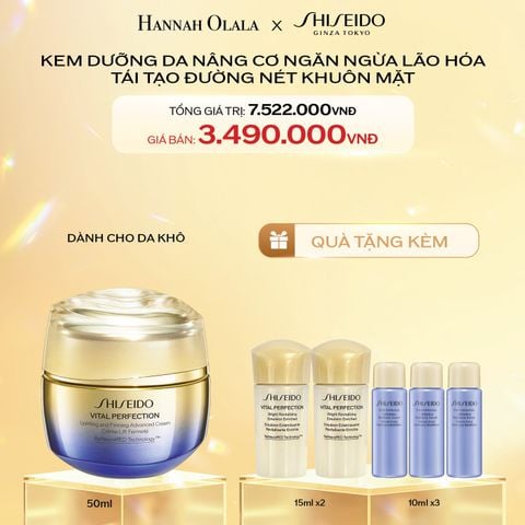  C198_DEAL 9: KEM DƯỠNG DA SHISEIDO VITAL PERFECTION UPLIFTING AND FIRMING ADVANCED CREAM 50ML 