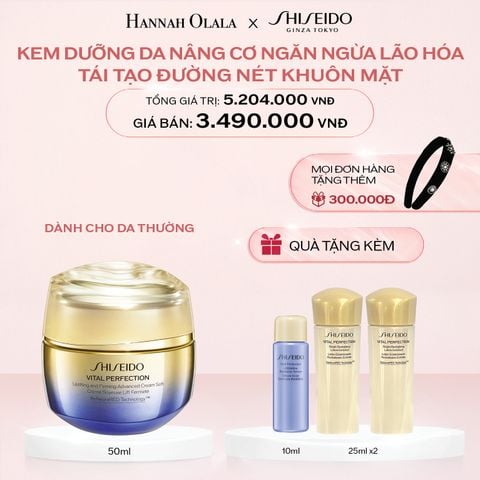  E979_DEAL 8: KEM DƯỠNG DA SHISEIDO VITAL PERFECTION UPLIFTING AND FIRMING ADVANCED CREAM SOFT 50ML 