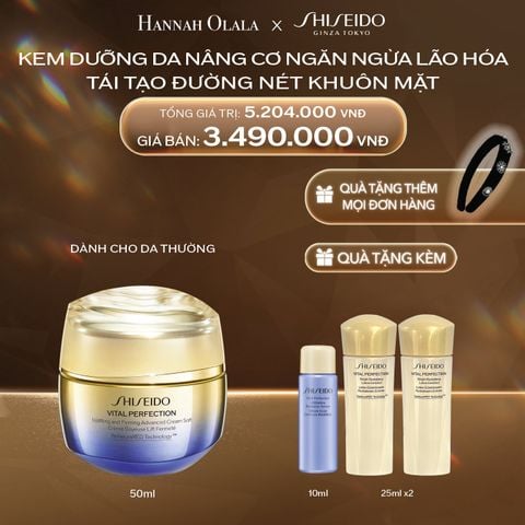  DEAL 14: KEM DƯỠNG DA SHISEIDO VITAL PERFECTION UPLIFTING AND FIRMING ADVANCED CREAM SOFT 50ML 