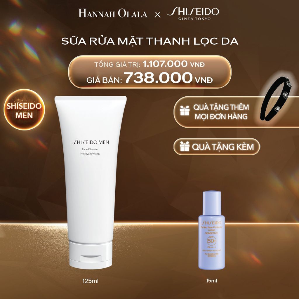  DEAL 20: SỮA RỬA MẶT SHISEIDO MEN FACE CLEANSER 125ML 