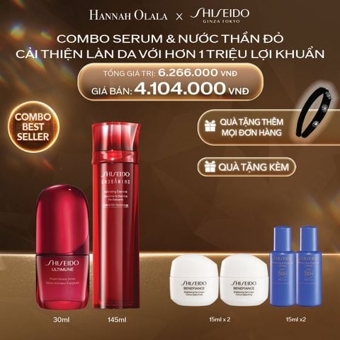  DEAL 25: COMBO SERUM & NƯỚC THẦN ĐỎ TÁI TẠO SHISEIDO, CẢI THIỆN MỌI VẤN ĐỀ VỀ DA VỚI HƠN 1 TRIỆU LỢI KHUẨN 