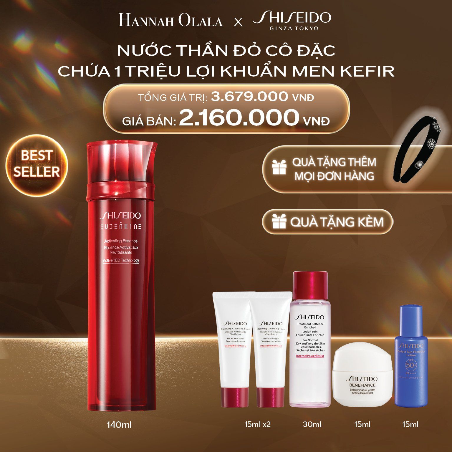  DEAL 4: NƯỚC THẦN ĐỎ SHISEIDO EUDERMINE ACTIVATING ESSENCE 145ML 