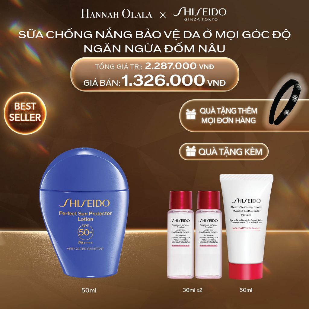  DEAL 5: SỮA CHỐNG NẮNG DƯỠNG DA SHISEIDO GSC PERFECT SUN PROTECTOR LOTION SPF50+ 50ML 