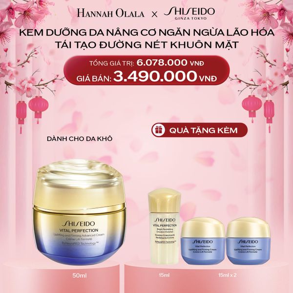  A300_DEAL 14: KEM DƯỠNG DA SHISEIDO VITAL PERFECTION UPLIFTING AND FIRMING ADVANCED CREAM 50ML 
